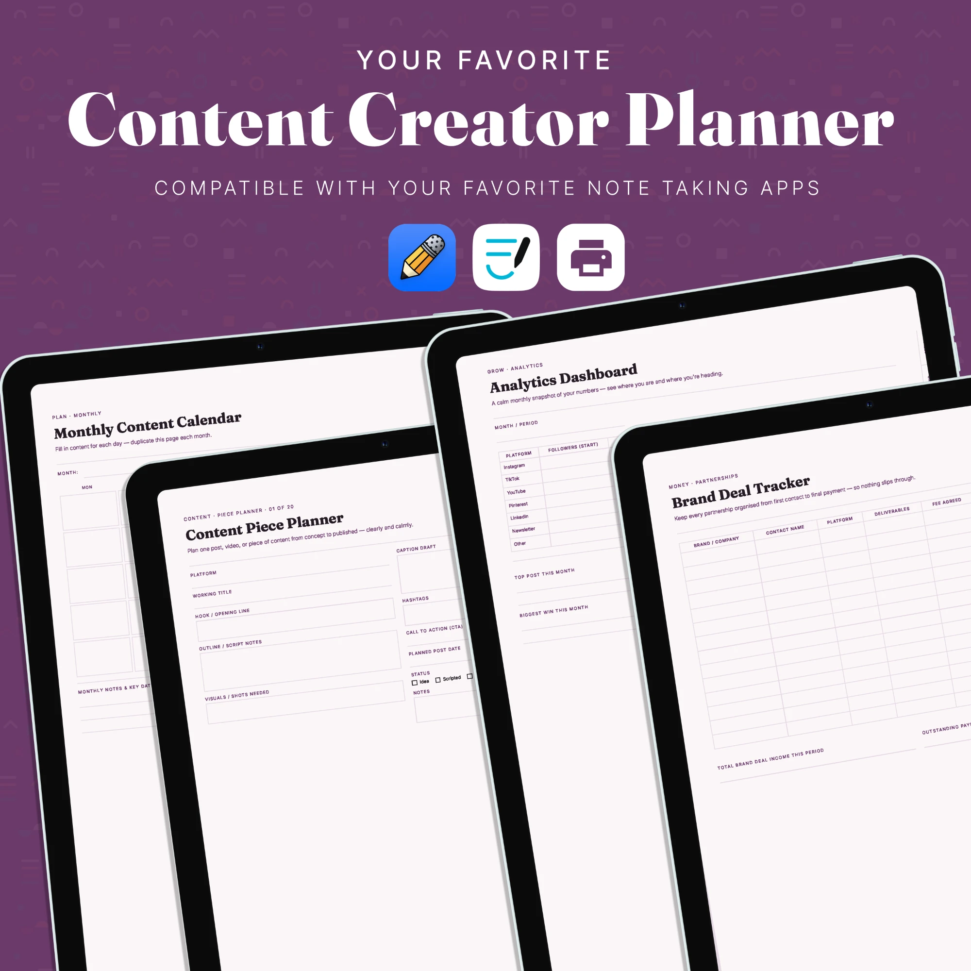 Arkivo Content Creator Planner